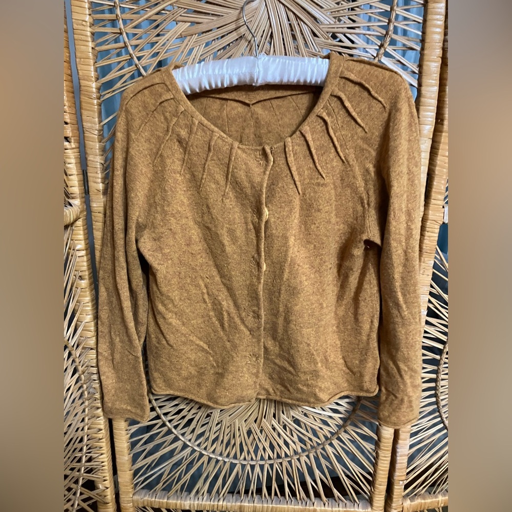Women's Charles and Robin mustard cardigan